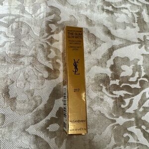 Yves Saint Laurent Gold Slim Glow Matte Lipstick # 217 INTIMATE CHOCOLATE NEW